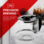 Cafetière filtre Melitta Aroma Tocco Plus 12 tasses, eau chaude et eau glacée, avec carafe en verre et écran tactile