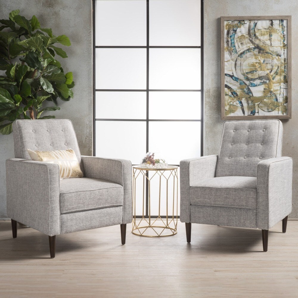 Fauteuil inclinable capitonné Mervynn (lot de 2) par Christopher Knight Home