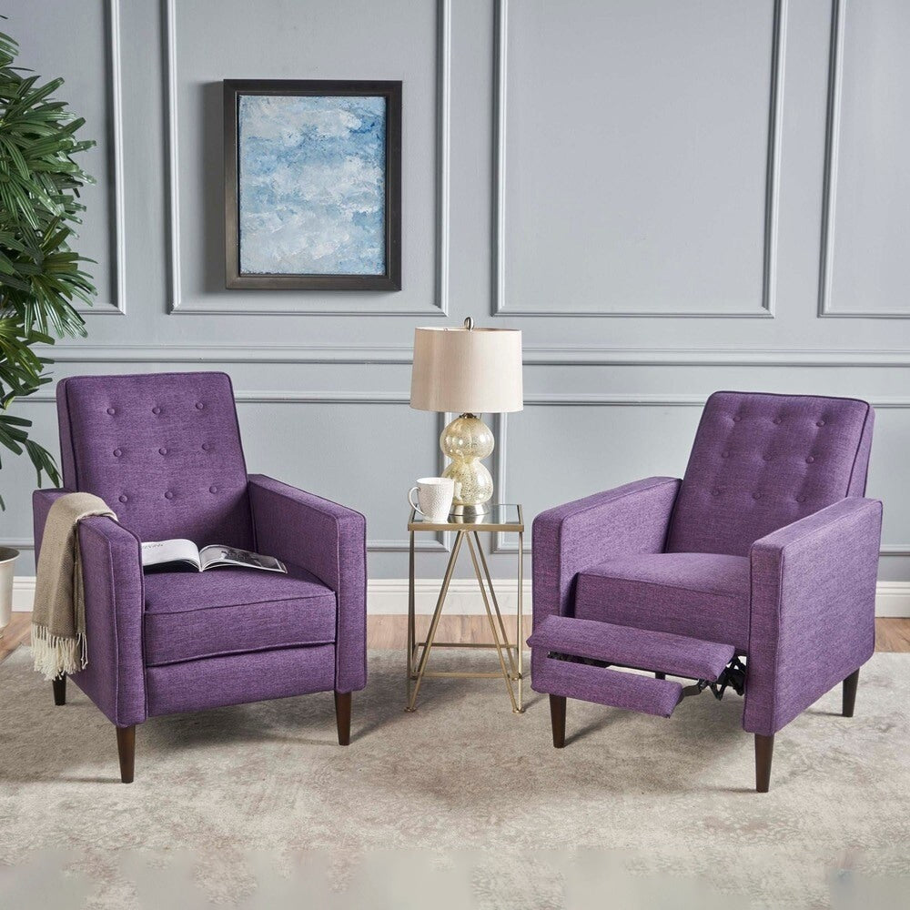 Fauteuil inclinable capitonné Mervynn (lot de 2) par Christopher Knight Home