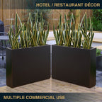 Jardinière métallique robuste pour plantes d'extérieur, 96 x 25 x 76 cm (L x l x H) - 96 x 76 x 25 cm (l x l x H)