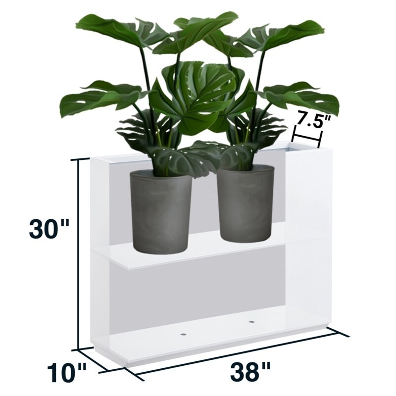 Jardinière métallique robuste pour plantes d'extérieur, 96 x 25 x 76 cm (L x l x H) - 96 x 76 x 25 cm (l x l x H)