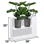 Jardinière métallique robuste pour plantes d'extérieur, 96 x 25 x 76 cm (L x l x H) - 96 x 76 x 25 cm (l x l x H)