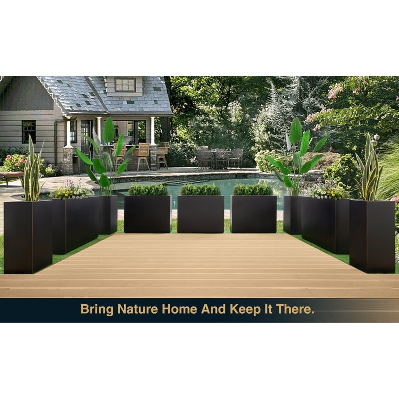 Jardinière métallique robuste pour plantes d'extérieur, 96 x 25 x 76 cm (L x l x H) - 96 x 76 x 25 cm (l x l x H)