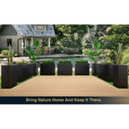 Jardinière métallique robuste pour plantes d'extérieur, 96 x 25 x 76 cm (L x l x H) - 96 x 76 x 25 cm (l x l x H)