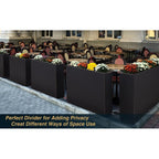 Jardinière métallique robuste pour plantes d'extérieur, 96 x 25 x 76 cm (L x l x H) - 96 x 76 x 25 cm (l x l x H)