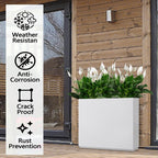 Jardinière métallique robuste pour plantes d'extérieur, 96 x 25 x 76 cm (L x l x H) - 96 x 76 x 25 cm (l x l x H)