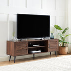 Meuble TV moderne du milieu du siècle pour téléviseurs jusqu'à 70 pouces Console multimédia de centre de divertissement - 20,5'' HX 59'' LX 15,5'' P