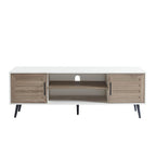 Meuble TV moderne du milieu du siècle pour téléviseurs jusqu'à 70 pouces Console multimédia de centre de divertissement - 20,5'' HX 59'' LX 15,5'' P
