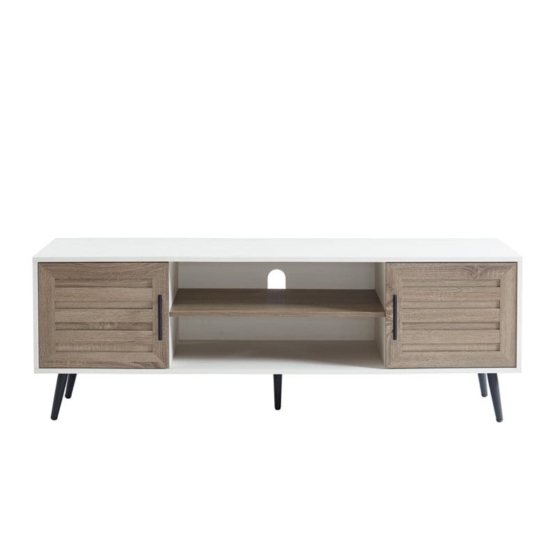 Meuble TV moderne du milieu du siècle pour téléviseurs jusqu'à 70 pouces Console multimédia de centre de divertissement - 20,5'' HX 59'' LX 15,5'' P