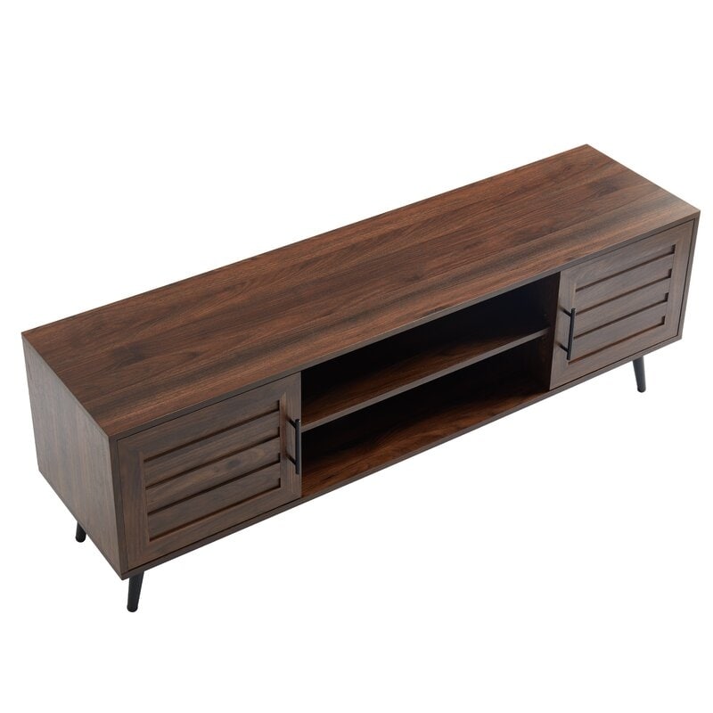 Meuble TV moderne du milieu du siècle pour téléviseurs jusqu'à 70 pouces Console multimédia de centre de divertissement - 20,5'' HX 59'' LX 15,5'' P