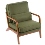 Chaise d'appoint rembourrée de style moderne du milieu du siècle