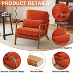 Chaise d'appoint rembourrée de style moderne du milieu du siècle