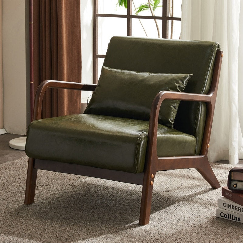 Chaise d'appoint rembourrée de style moderne du milieu du siècle