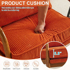Chaise d'appoint rembourrée de style moderne du milieu du siècle