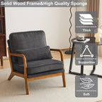 Chaise d'appoint rembourrée de style moderne du milieu du siècle