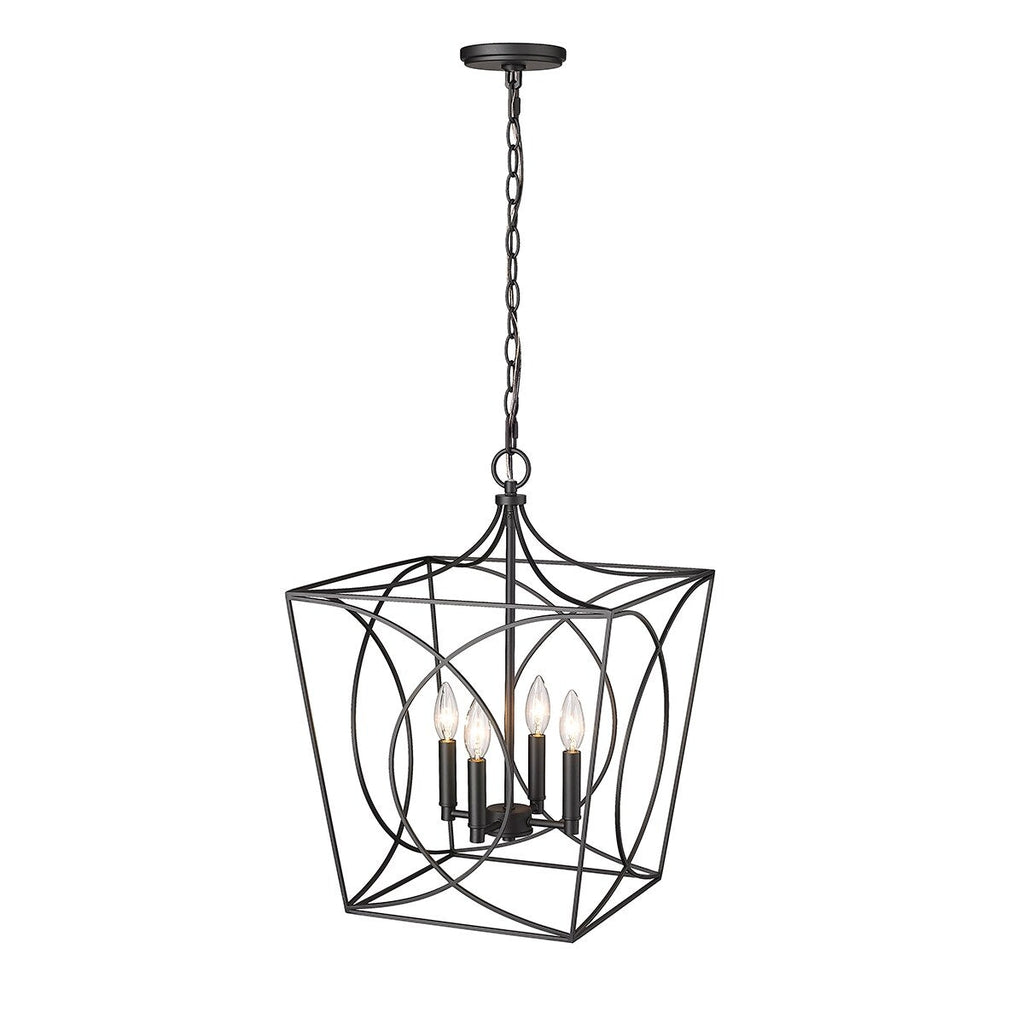 Luminaire suspendu Millennium Lighting Tracy à 4 lumières, disponible en plusieurs finitions