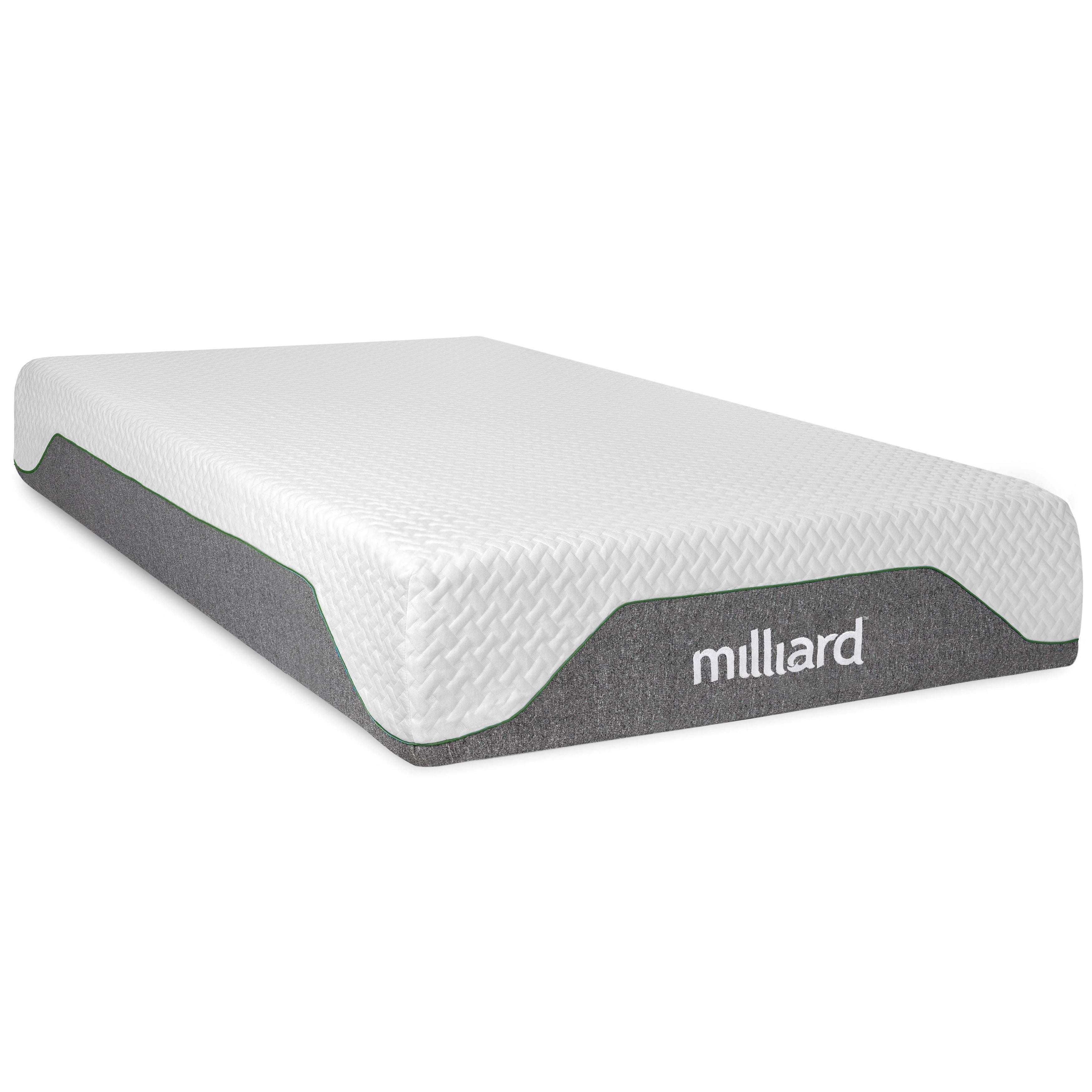Matelas en mousse à mémoire de forme Milliard 10 pouces ferme, Bed-in-a-Box/Soulagement de la pression, Classique