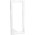 Miroir pleine longueur en imitation bois pour une réflexion claire et complète et une ambiance de pièce améliorée - Argent - Pleine longueur