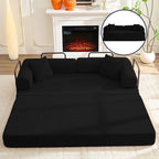 Canapé-lit convertible Mixoy avec accoudoirs amovibles, matelas pliant, canapé-lit de sol amovible et lavable