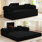Canapé-lit convertible Mixoy avec accoudoirs amovibles, matelas pliant, canapé-lit de sol amovible et lavable