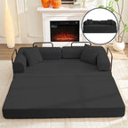Canapé-lit convertible Mixoy avec accoudoirs amovibles, matelas pliant, canapé-lit de sol amovible et lavable
