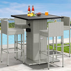 Ensemble de bar en osier pour meubles d'extérieur Moasis 5 pièces - 5 pièces