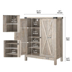 Meuble de rangement à chaussures Moasis à 5 niveaux pour 20 paires de chaussures avec portes doubles pour l'entrée