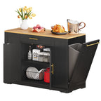 Meuble de rangement pour îlot de cuisine roulant Moasis de 53 pouces, chariot de cuisine mobile portable