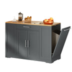 Meuble de rangement pour îlot de cuisine roulant Moasis de 53 pouces, chariot de cuisine mobile portable