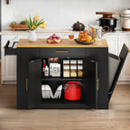 Meuble de rangement pour îlot de cuisine roulant Moasis de 53 pouces, chariot de cuisine mobile portable
