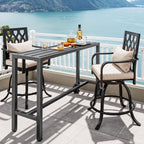 Table de bar en métal Moasis Patio avec roulettes