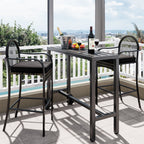 Table de bar en métal Moasis Patio avec roulettes
