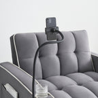Canapé-lit convertible 3 en 1 moderne 70.86 avec dossier réglable et port de chargement USB pour le salon