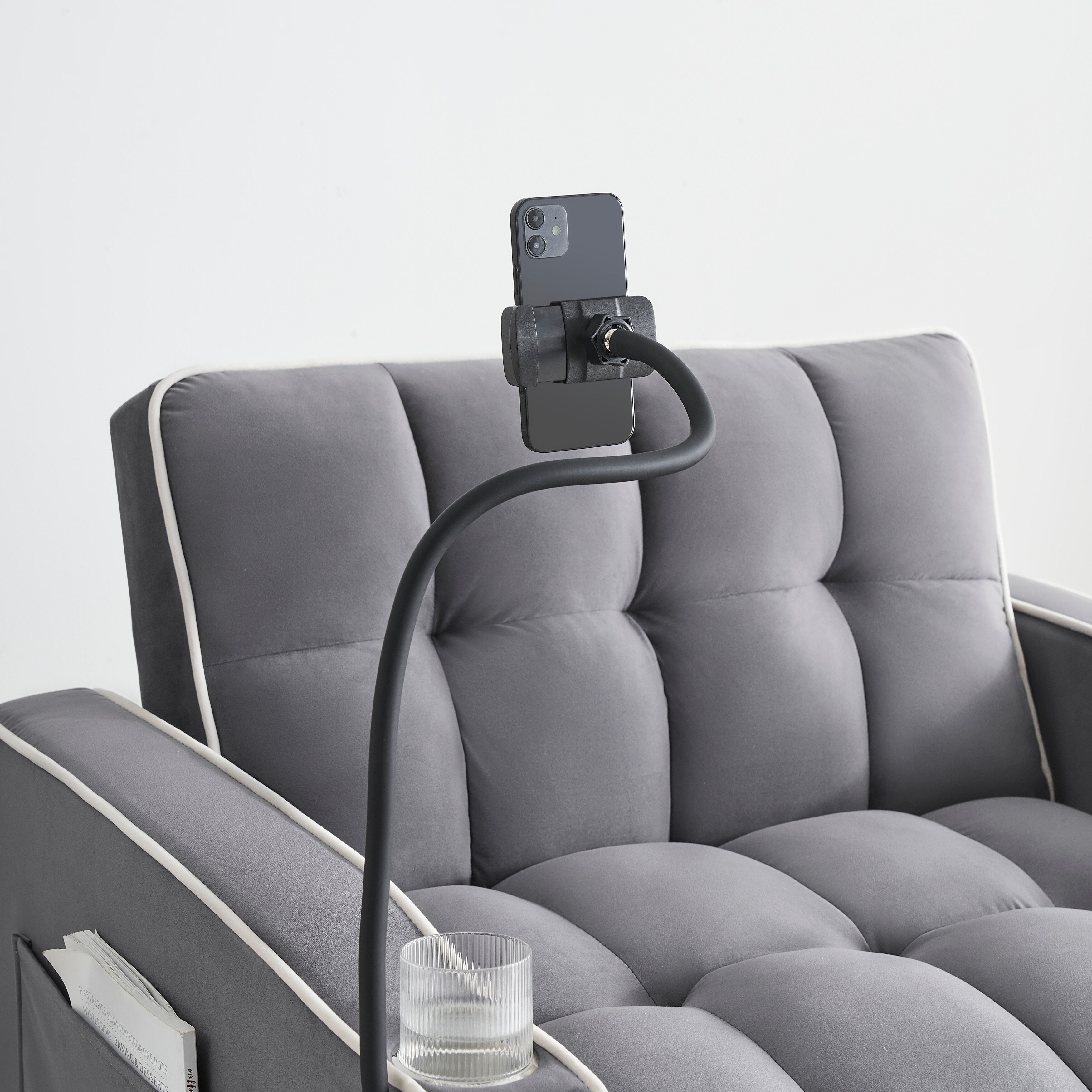 Canapé-lit convertible 3 en 1 moderne 70.86 avec dossier réglable et port de chargement USB pour le salon