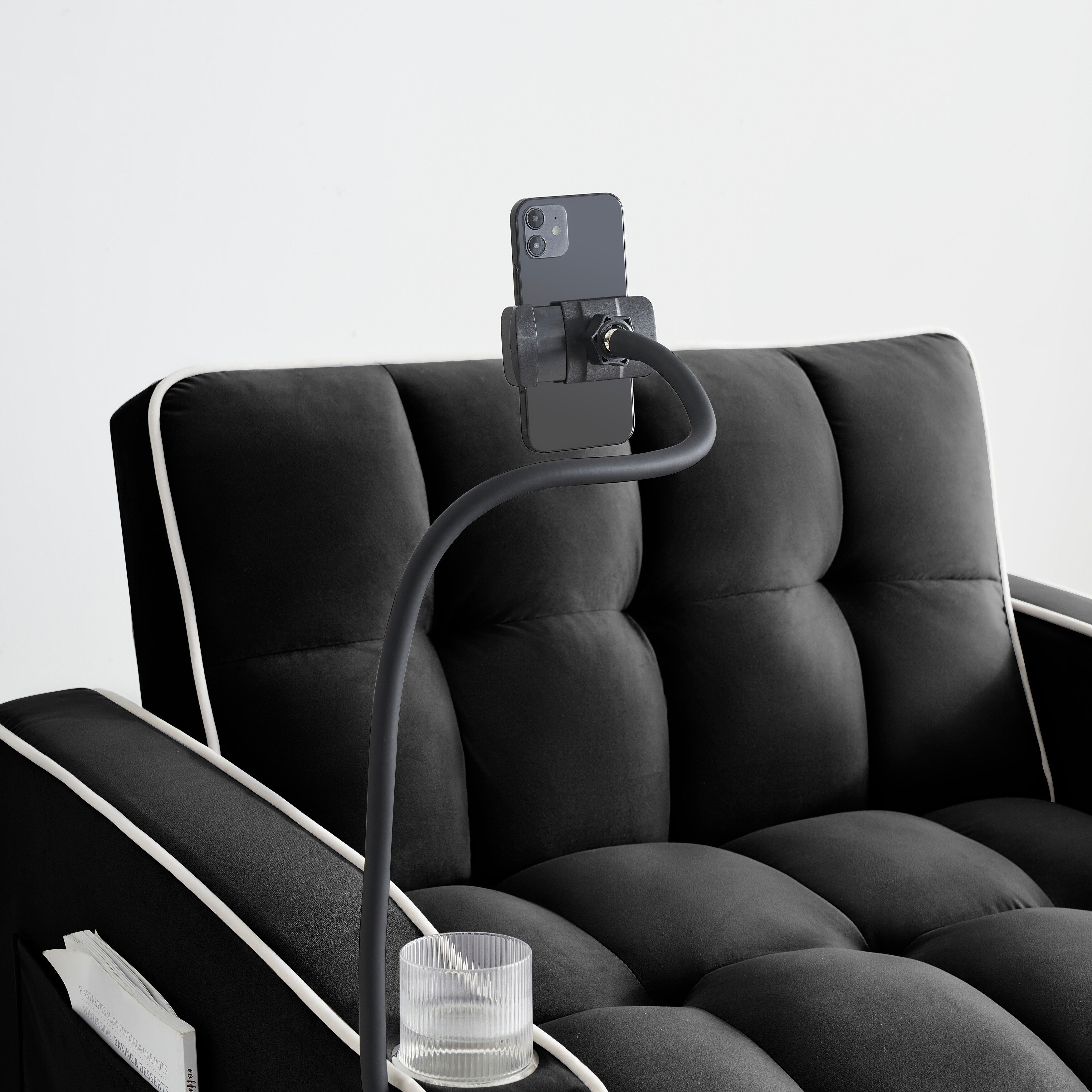 Canapé-lit convertible 3 en 1 moderne 70.86 avec dossier réglable et port de chargement USB pour le salon