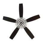 Ventilateur de plafond moderne en cristal chromé de 52 pouces avec télécommande