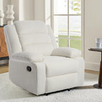 Fauteuil inclinable manuel moderne en velours côtelé, fauteuil inclinable réglable avec accoudoirs larges