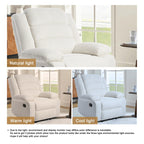 Fauteuil inclinable manuel moderne en velours côtelé, fauteuil inclinable réglable avec accoudoirs larges