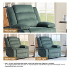 Fauteuil inclinable manuel moderne en velours côtelé, fauteuil inclinable réglable avec accoudoirs larges