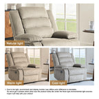 Fauteuil inclinable manuel moderne en velours côtelé, fauteuil inclinable réglable avec accoudoirs larges