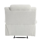 Fauteuil inclinable manuel moderne en velours côtelé, fauteuil inclinable réglable avec accoudoirs larges