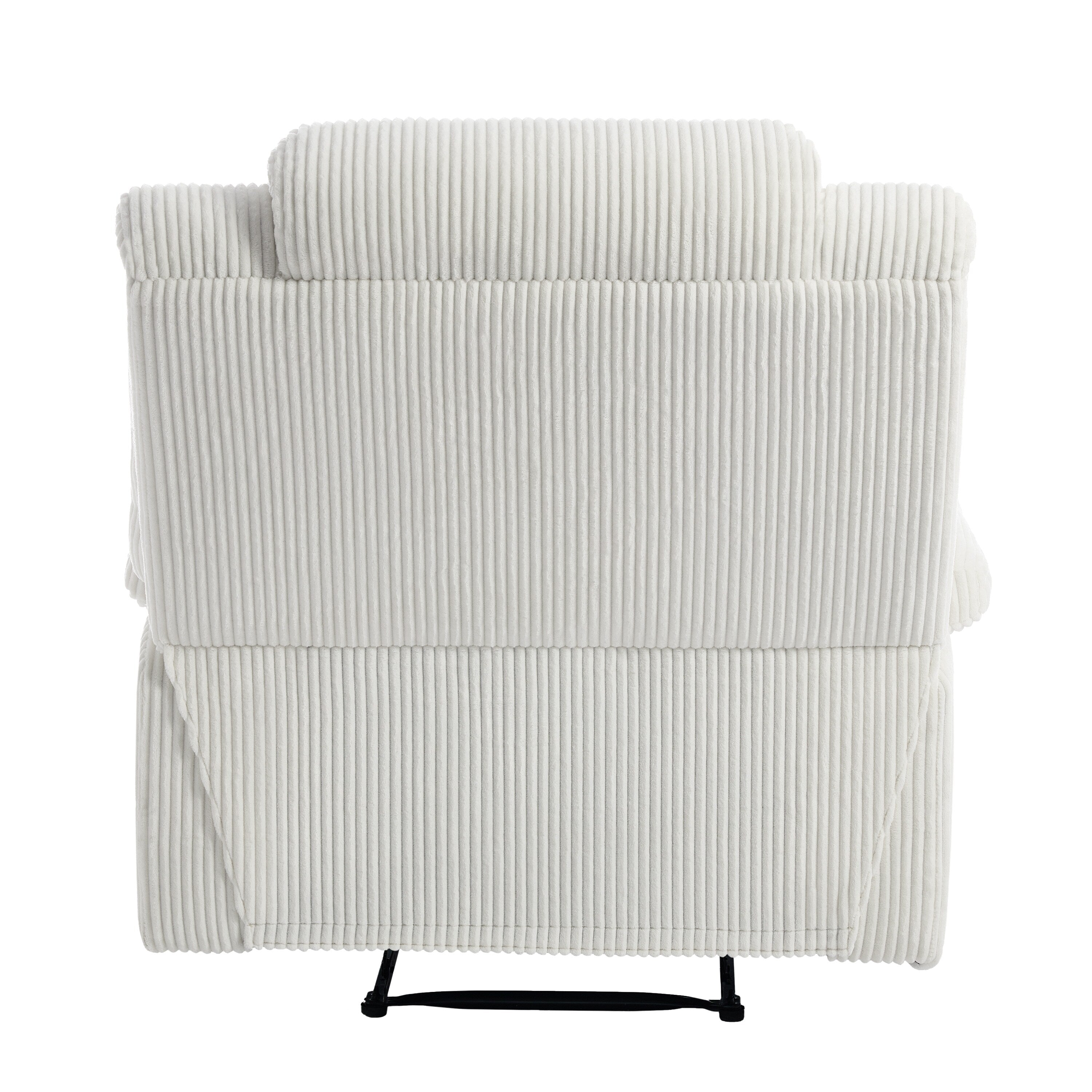 Fauteuil inclinable manuel moderne en velours côtelé, fauteuil inclinable réglable avec accoudoirs larges