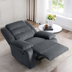 Fauteuil inclinable manuel moderne en velours côtelé, fauteuil inclinable réglable avec accoudoirs larges