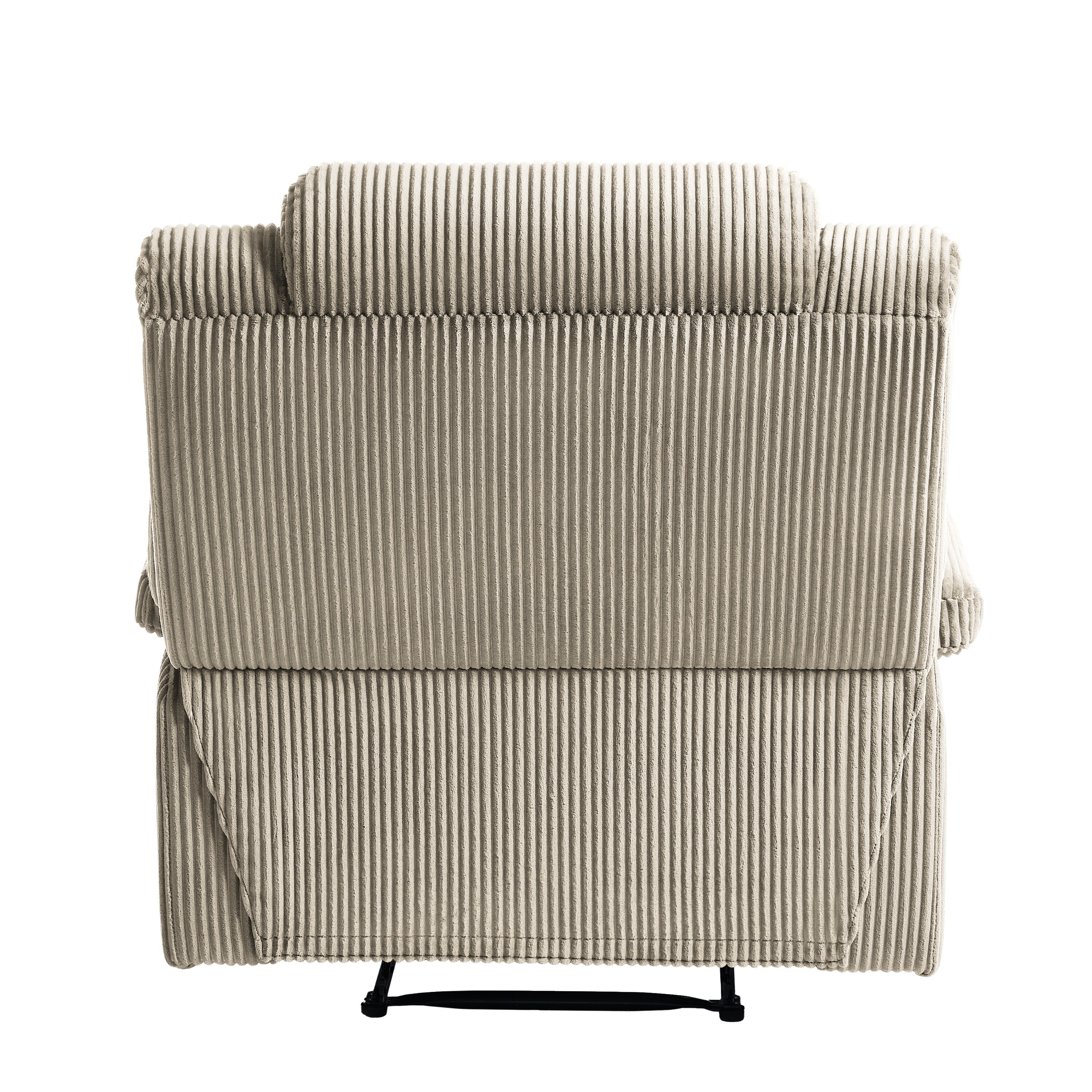 Fauteuil inclinable manuel moderne en velours côtelé, fauteuil inclinable réglable avec accoudoirs larges