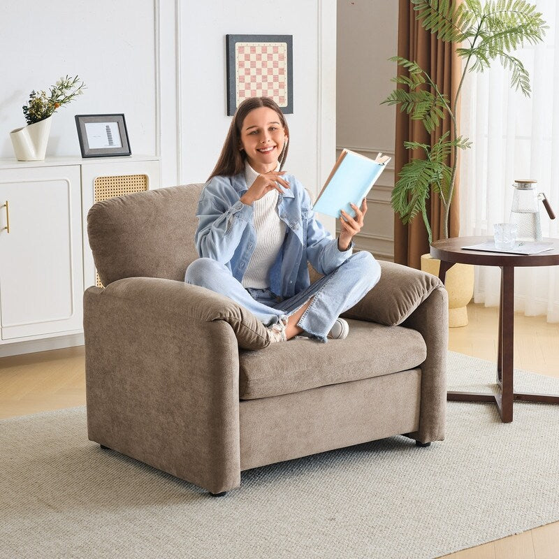 Fauteuil d'appoint moderne à oreilles d'éléphant, siège confortable pour salon et chambre