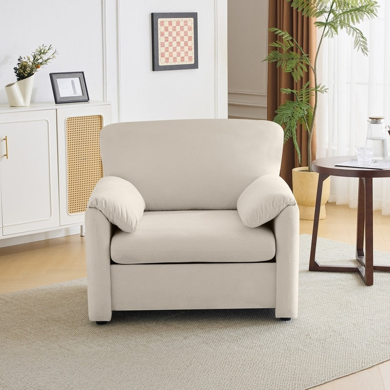 Fauteuil d'appoint moderne à oreilles d'éléphant, siège confortable pour salon et chambre