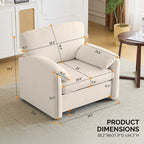 Fauteuil d'appoint moderne à oreilles d'éléphant, siège confortable pour salon et chambre