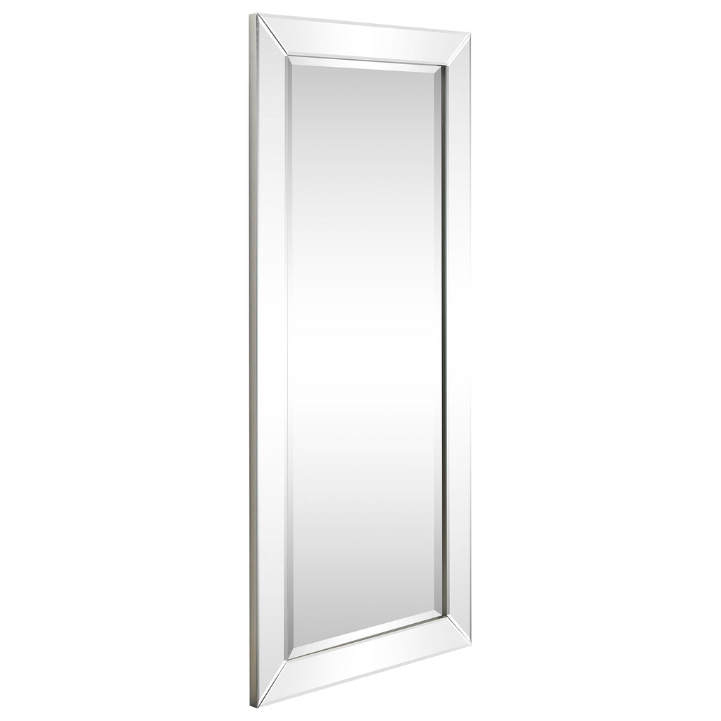 Miroir mural rectangulaire biseauté transparent HD pour salle de bain, coiffeuse et chambre à coucher, 3 tailles