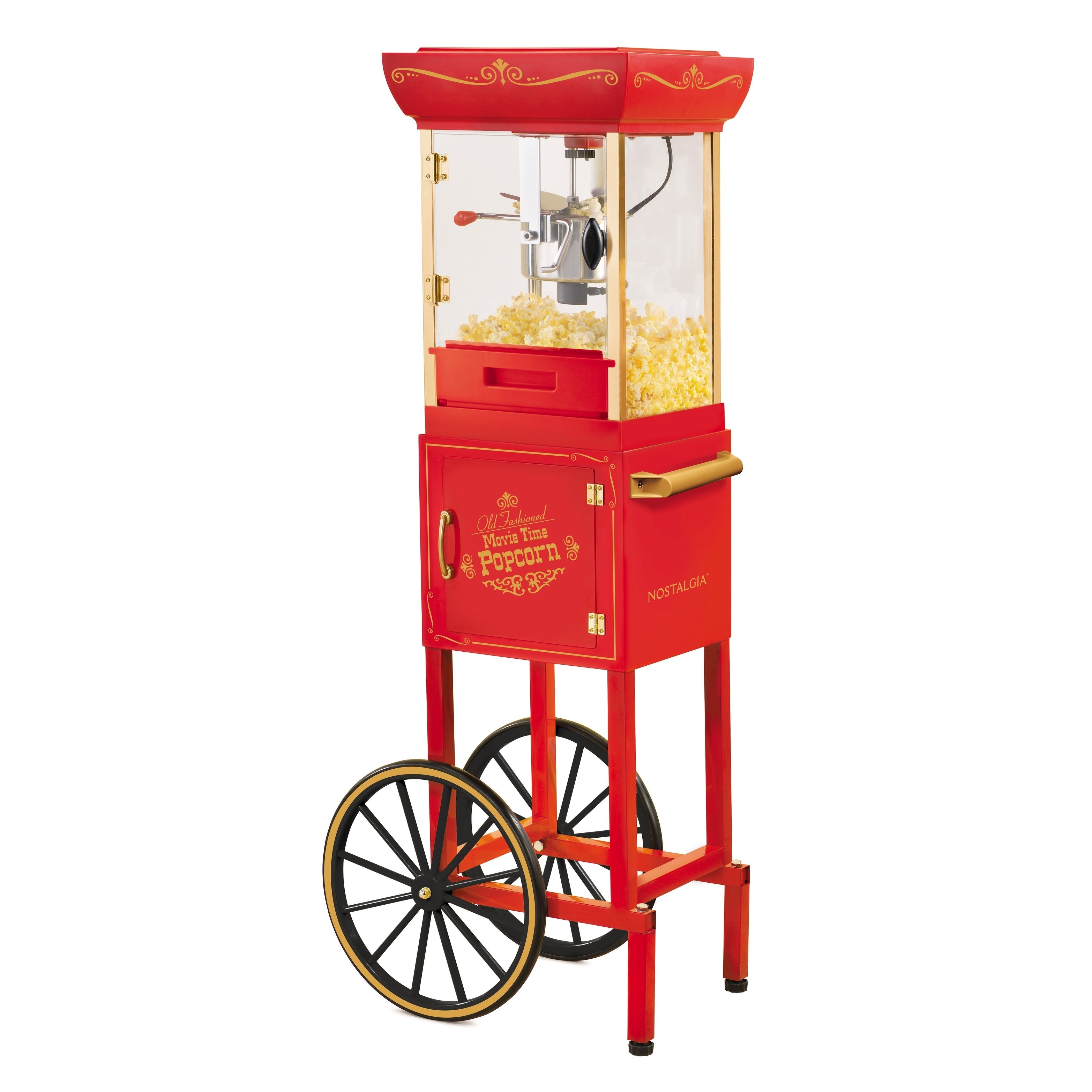 Bouilloire de style cinéma de 2,5 oz, chariot à popcorn de 10 tasses et 48 pouces