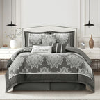 Ensemble de couette traditionnelle damassée Nanshing Tiana 7 pièces